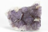 Purple, Stepped-Octahedral Fluorite on Quartz - Lupita Mine #210644-1